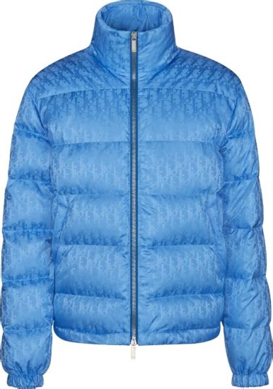 baby blue dior puffer|Dior long puffer jacket.